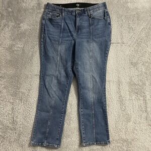 Lularoe Jeans Womens Size 36 Magic Waist Center Seam Curvy Straight Leg Stretch‎